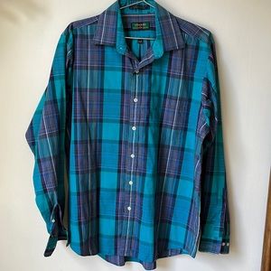 Colours by Alexander Julian cotton blend plaid button down